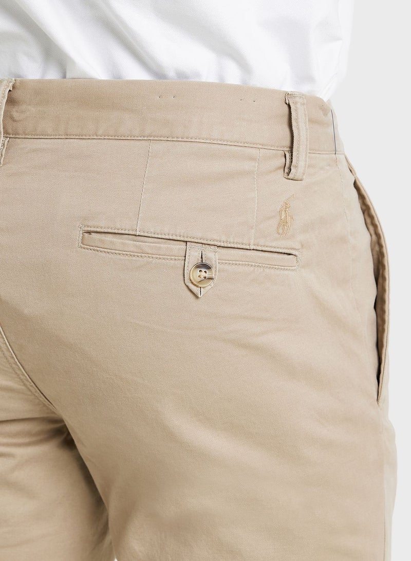 Washed Stretch Slim Fit Chino Pant