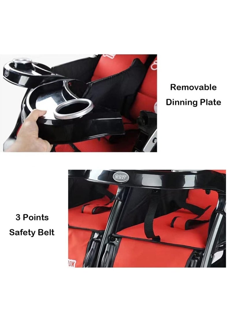 Baobaohao Twin Stroller - Red