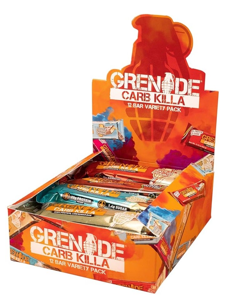 Grenade High Protein and Low Sugar Protein Bar Variety Pack