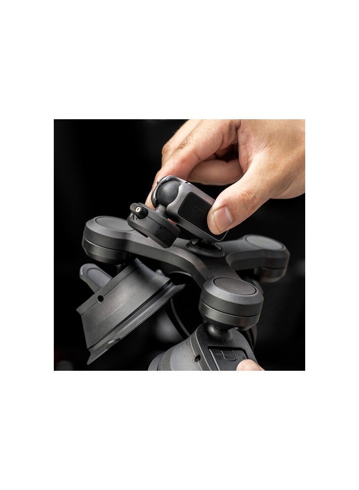 3 Arm Suction Mount With Caps Lock Ball Head And 3 Prong Mount