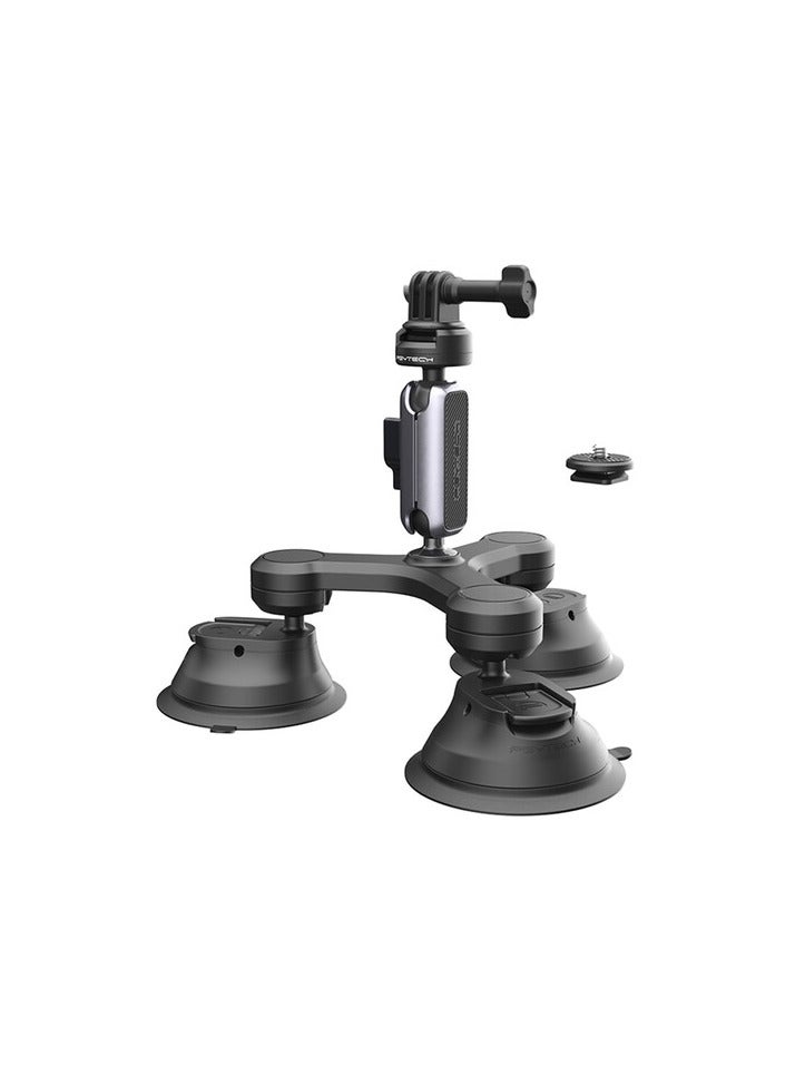 Pgytech 3 Arm Suction Mount with Caps Lock Ball Head and 3 Prong Mount
