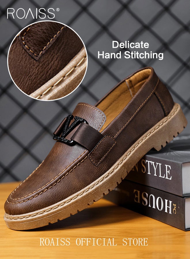 Men Classic Loafers Timeless Solid Color Design Versatile and Fashionable Rubber Outsole for Slip Resistance and Durability Slip On Design for Comfort and Breathability Men Business Casual Shoes