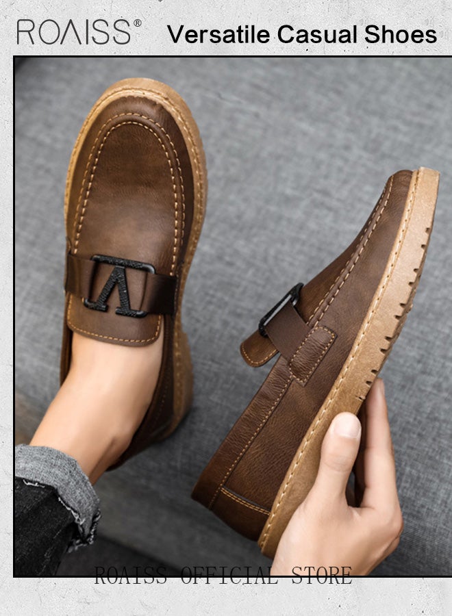 Men Classic Loafers Timeless Solid Color Design Versatile and Fashionable Rubber Outsole for Slip Resistance and Durability Slip On Design for Comfort and Breathability Men Business Casual Shoes