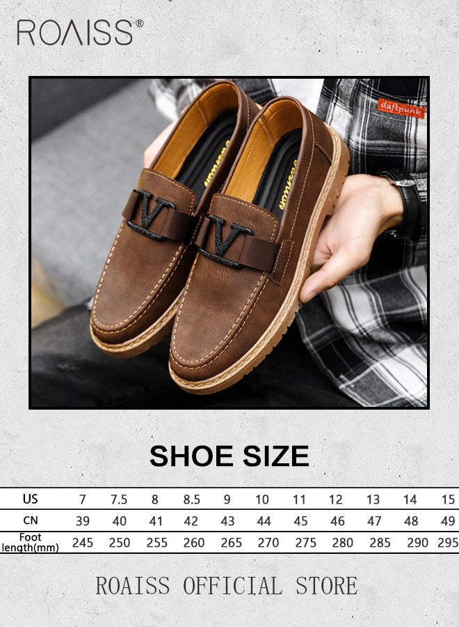 Men Classic Loafers Timeless Solid Color Design Versatile and Fashionable Rubber Outsole for Slip Resistance and Durability Slip On Design for Comfort and Breathability Men Business Casual Shoes