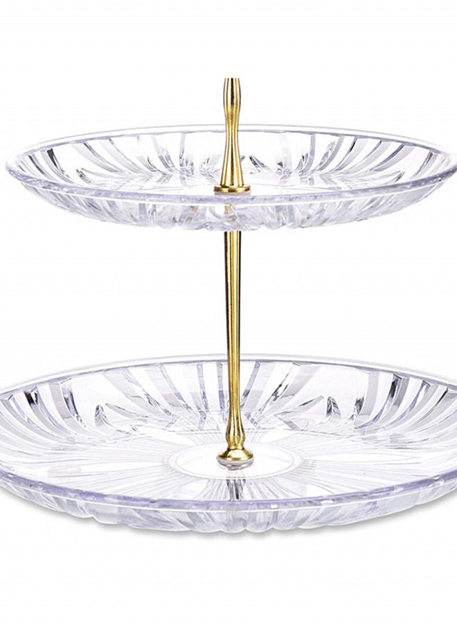 European Style Two Layer Fruit Dish Clear