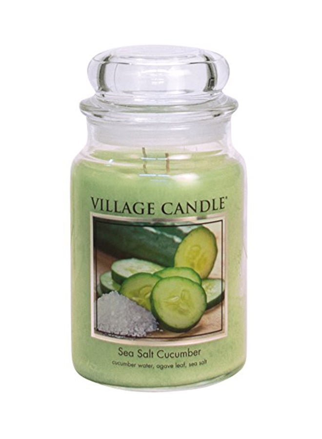 Sea Salt Cucumber 26 OZ Glass Jar Scented Candle, Large