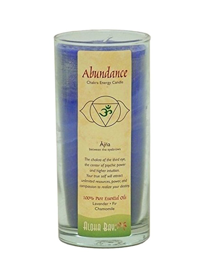 Chakra Candle Jar, Abundance, 11 OZ, Indigo