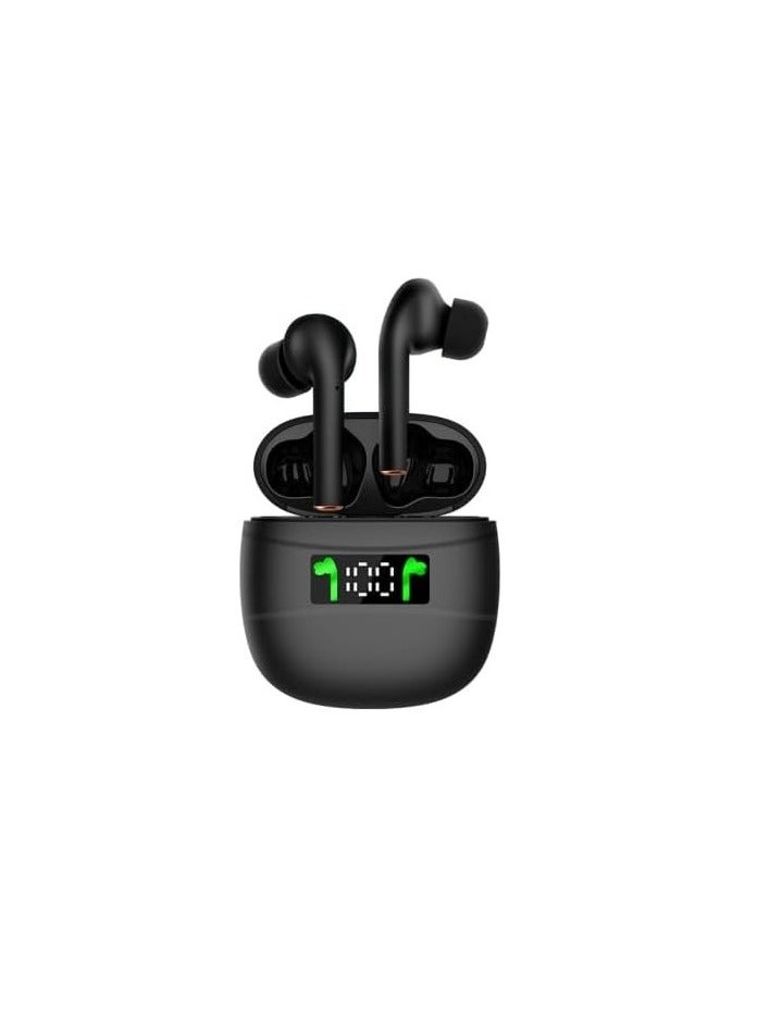 J3 Pro TWS Hifi Wireless Bluetooth 5.2 Earphone LED Display Waterproof Sports Gaming Headset Noise Earbuds (Black)