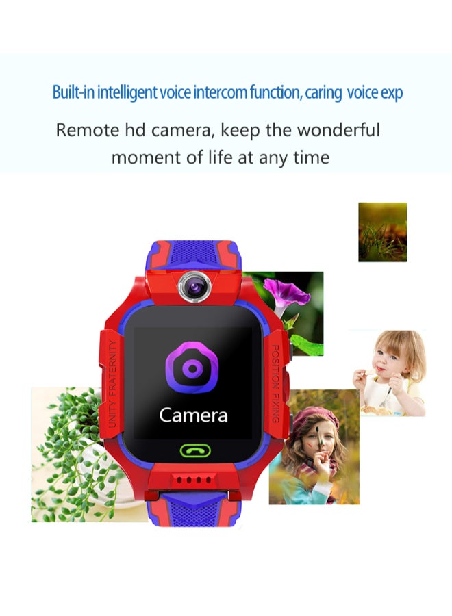 Kids Smartwatch GPS With Camera  Midnight RED