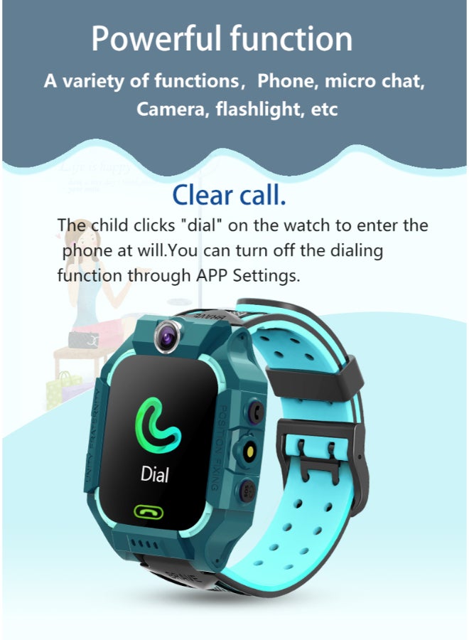 Smartwatch  With Camera GPS  Tracker Midnight Green