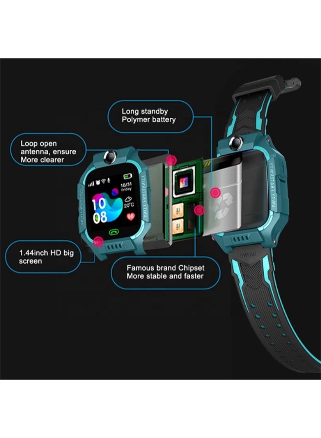 Smartwatch  With Camera GPS  Tracker Midnight Green