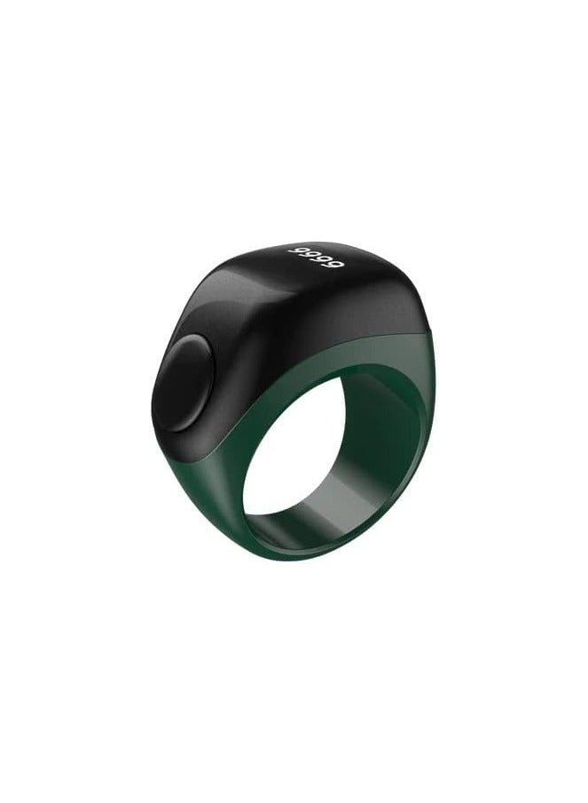 Smart Tasbih Zikr Ring Flex F01 Plastic Version 3 Sizes Muslim Prayer Prayer timing reminder OLED display Tasbih Counter Smart Ring Green