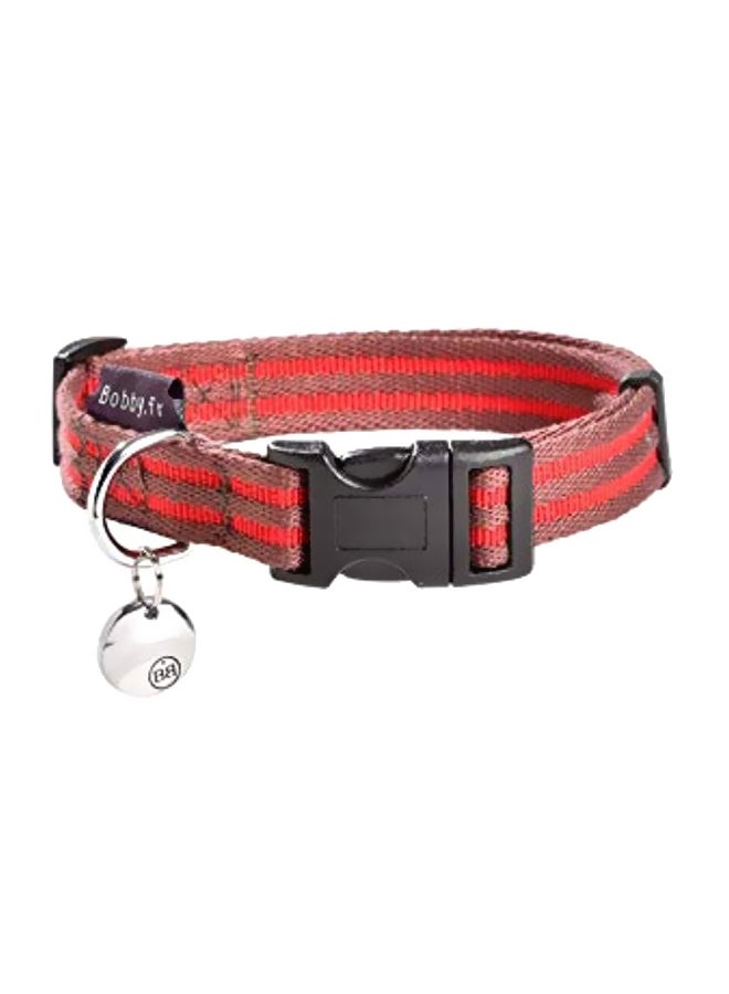 Tennis Dog Collar Red/Black/Silver