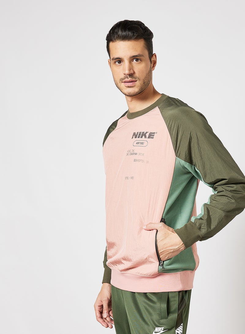 NSW City Made French Terry Sweatshirt Pink/Green