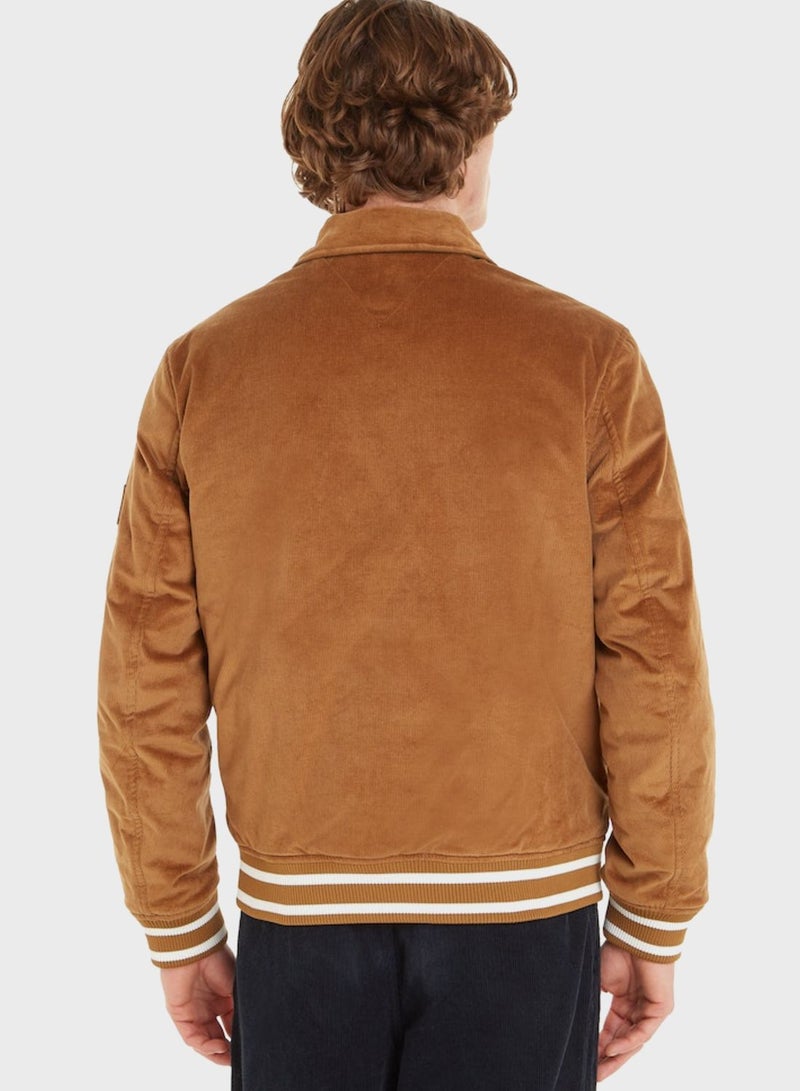 Zip Through Bomber Jacket