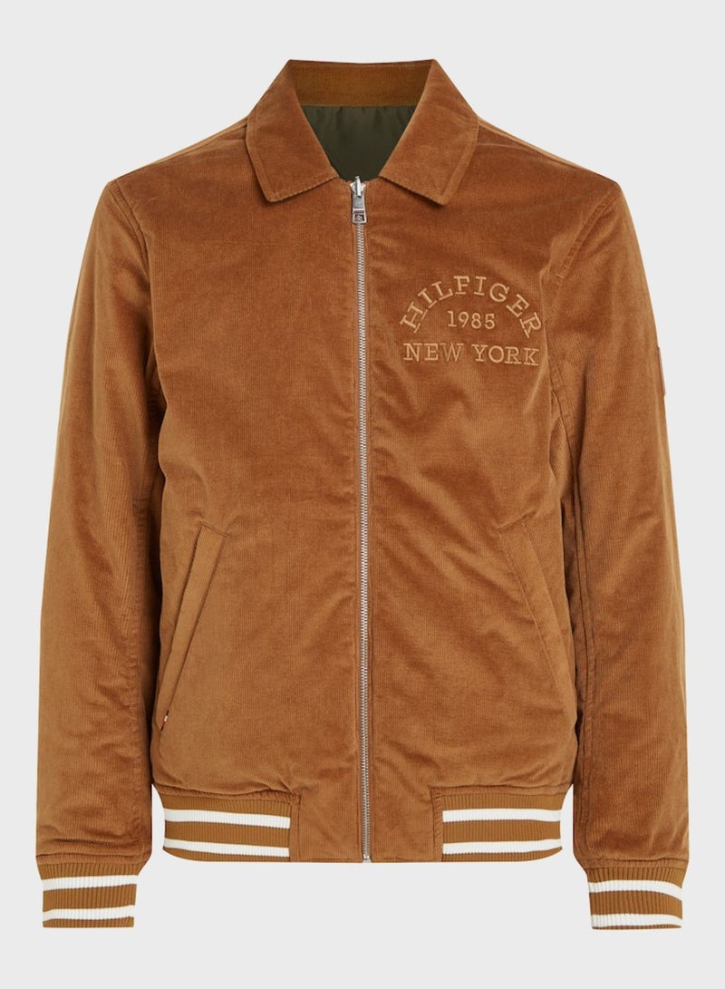 Zip Through Bomber Jacket