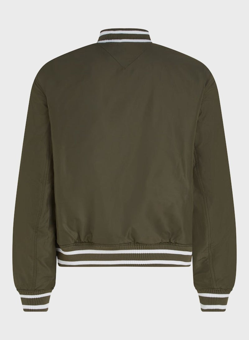 Button Through Bomber Jacket