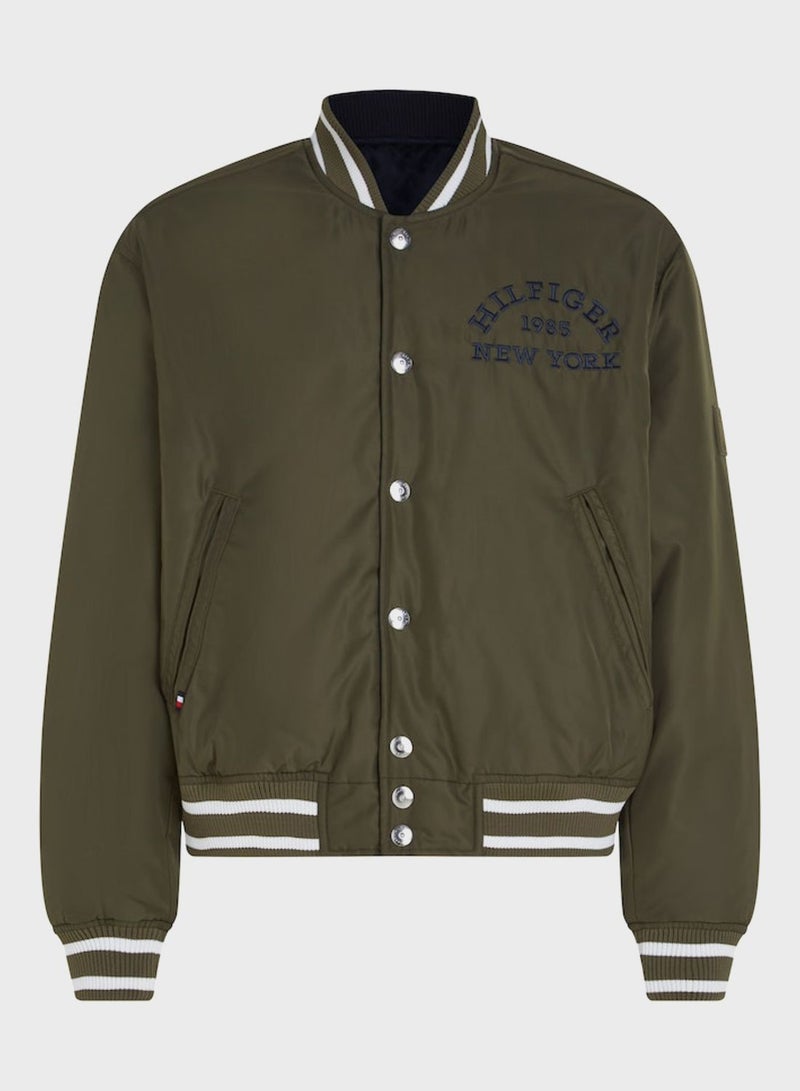 Button Through Bomber Jacket