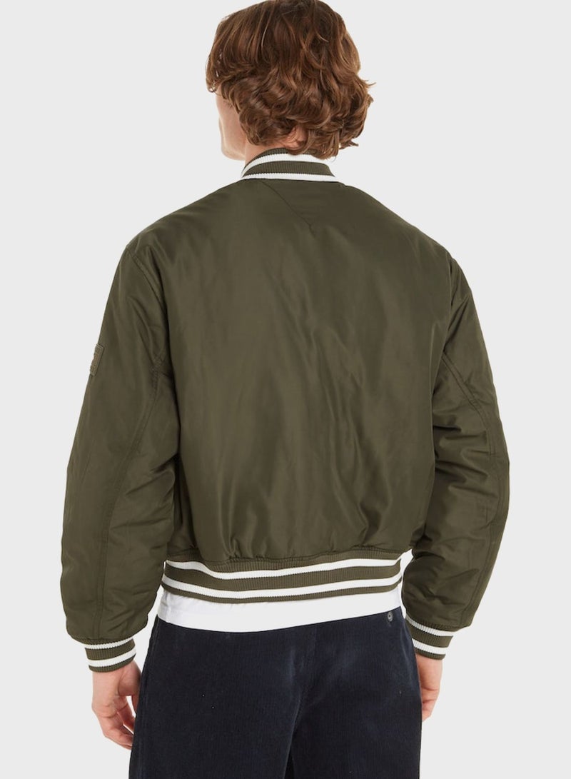 Button Through Bomber Jacket