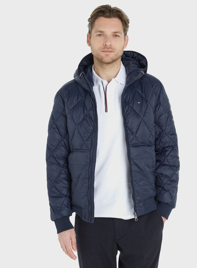 Zip Through Quilted Jacket