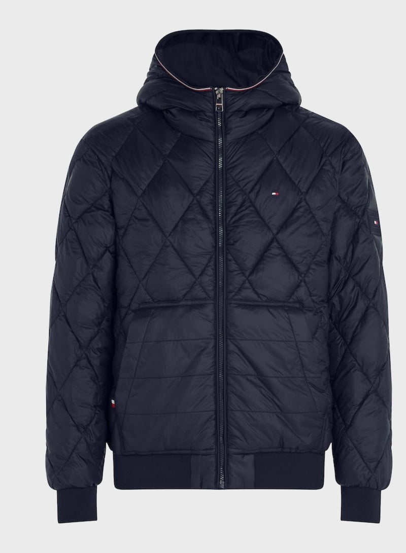 Zip Through Quilted Jacket