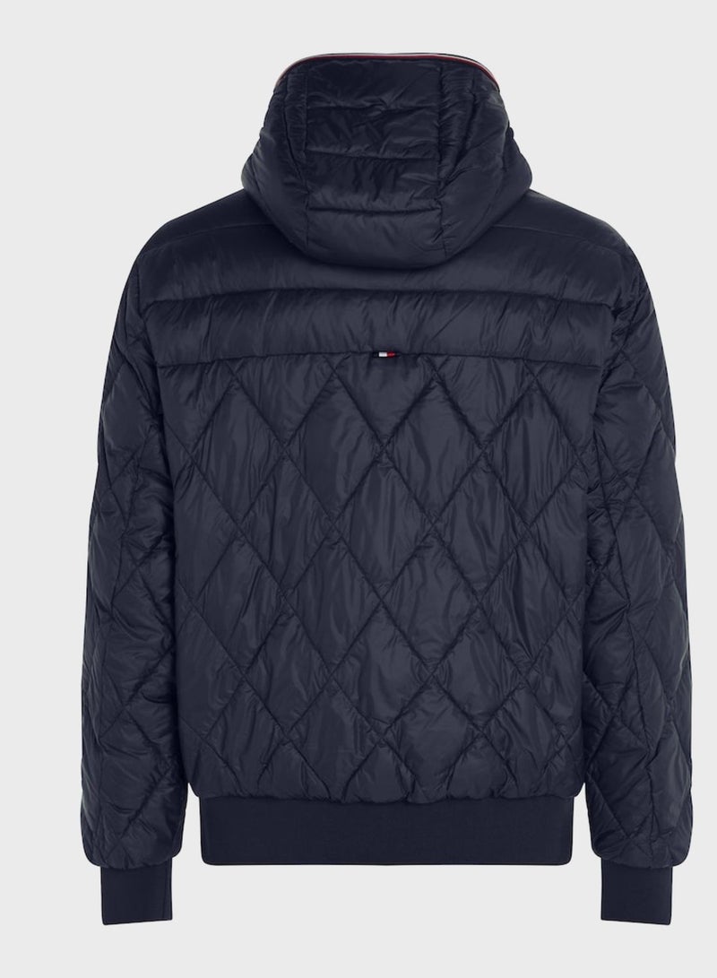 Zip Through Quilted Jacket