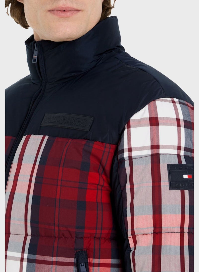 Checked Puffer Jacket