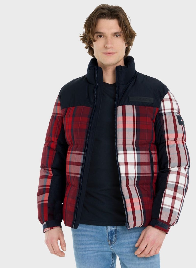 Checked Puffer Jacket