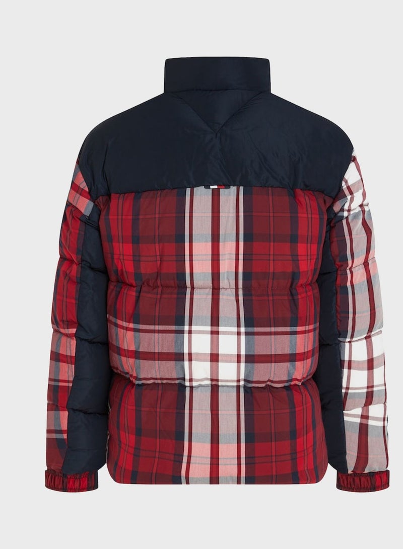 Checked Puffer Jacket