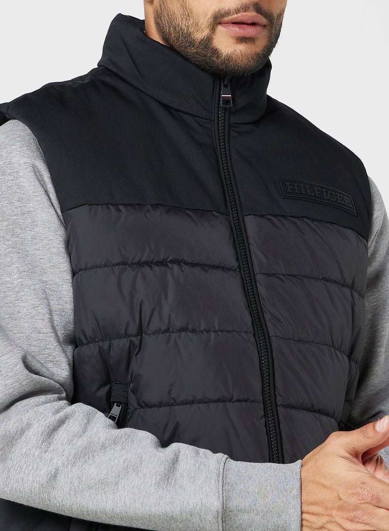 Zip Through Puffer Vest Jacket