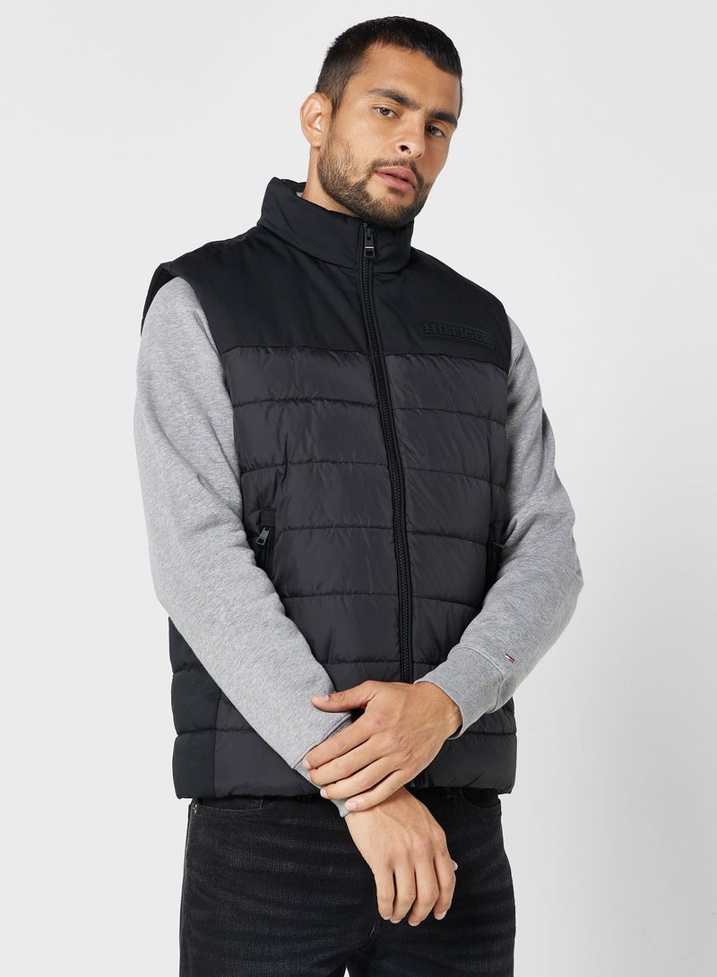 Zip Through Puffer Vest Jacket