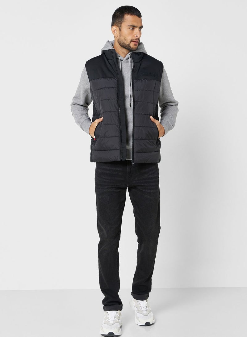 Zip Through Puffer Vest Jacket