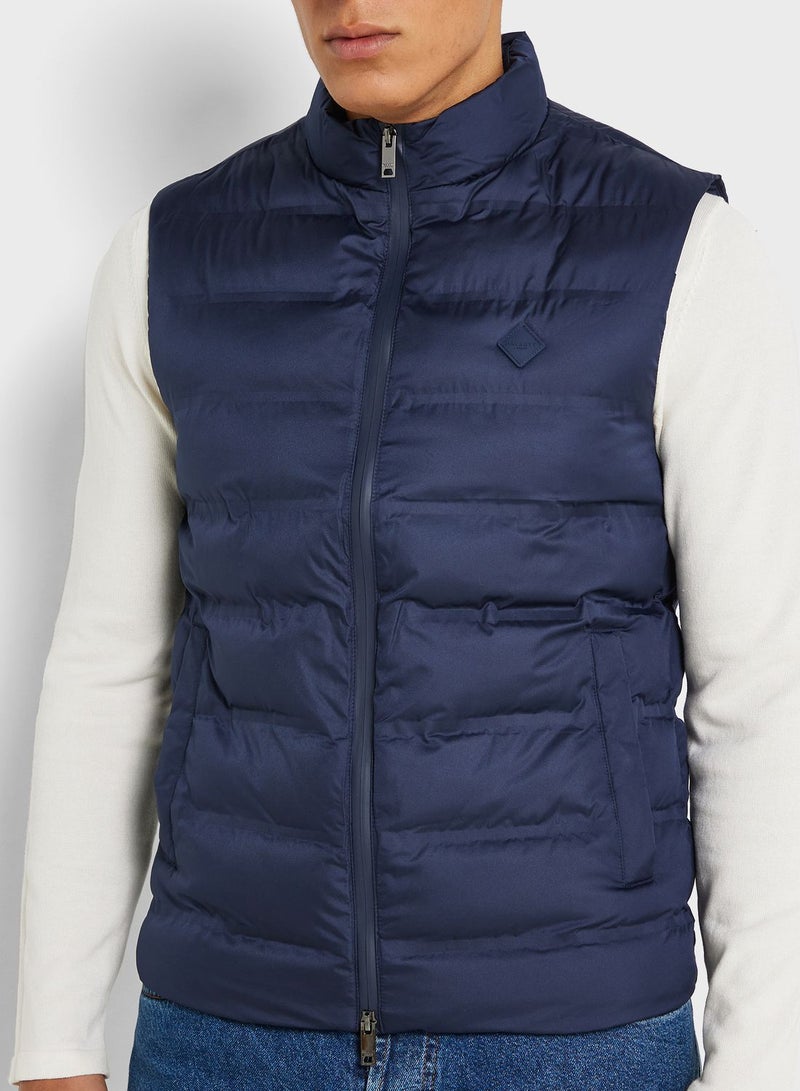 Zip Through Puffer Gilet