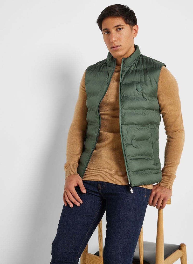 Zip Through Puffer Gilet