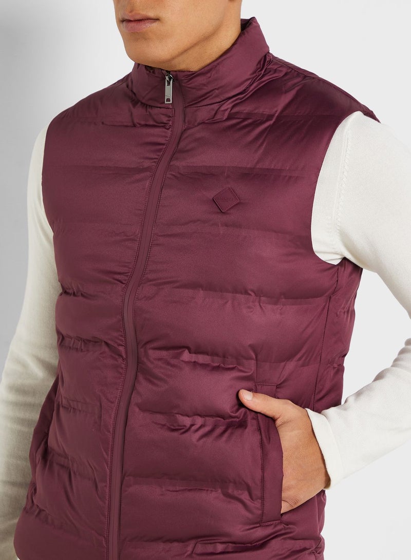 Zip Through Puffer Gilet