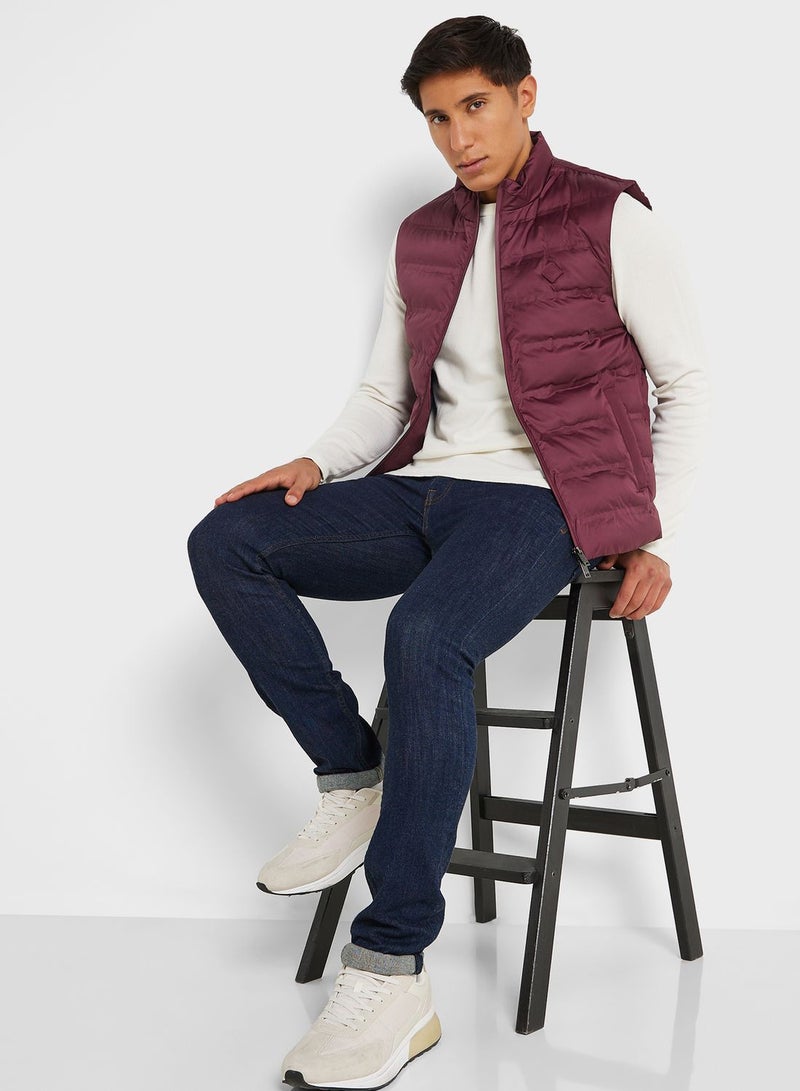 Zip Through Puffer Gilet