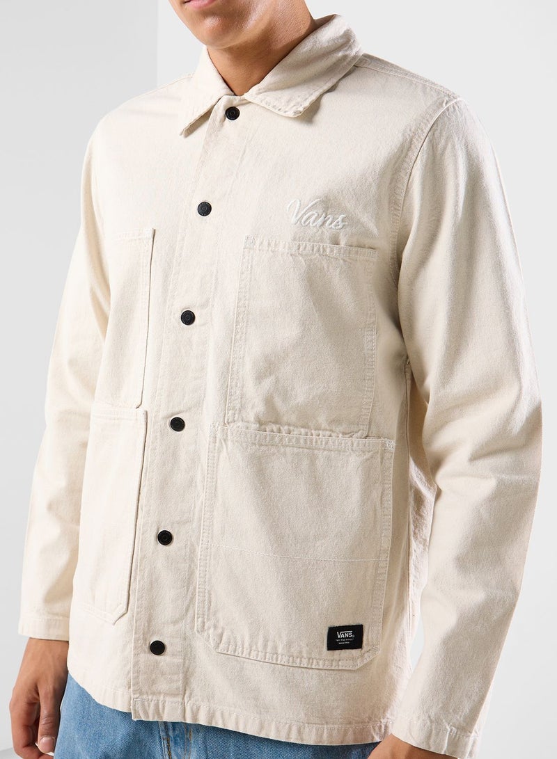 Hickory Stripe Drill Chore Jacket