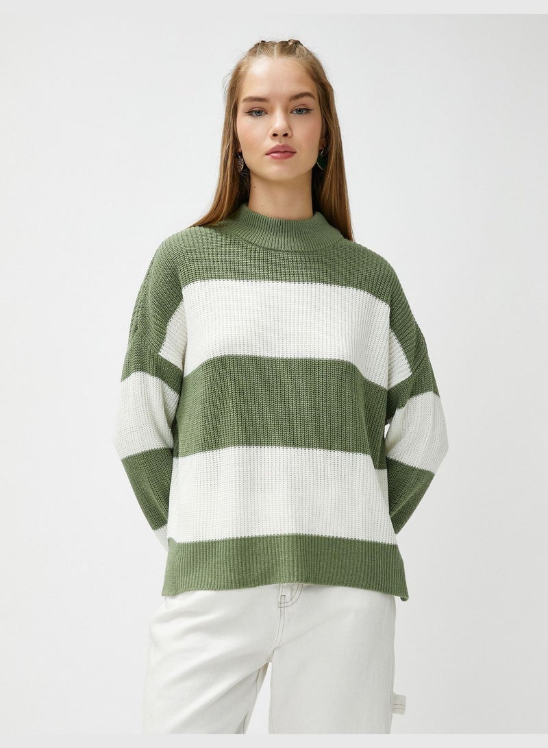 Ribbed Long Sleeve Crew Neck Sweater