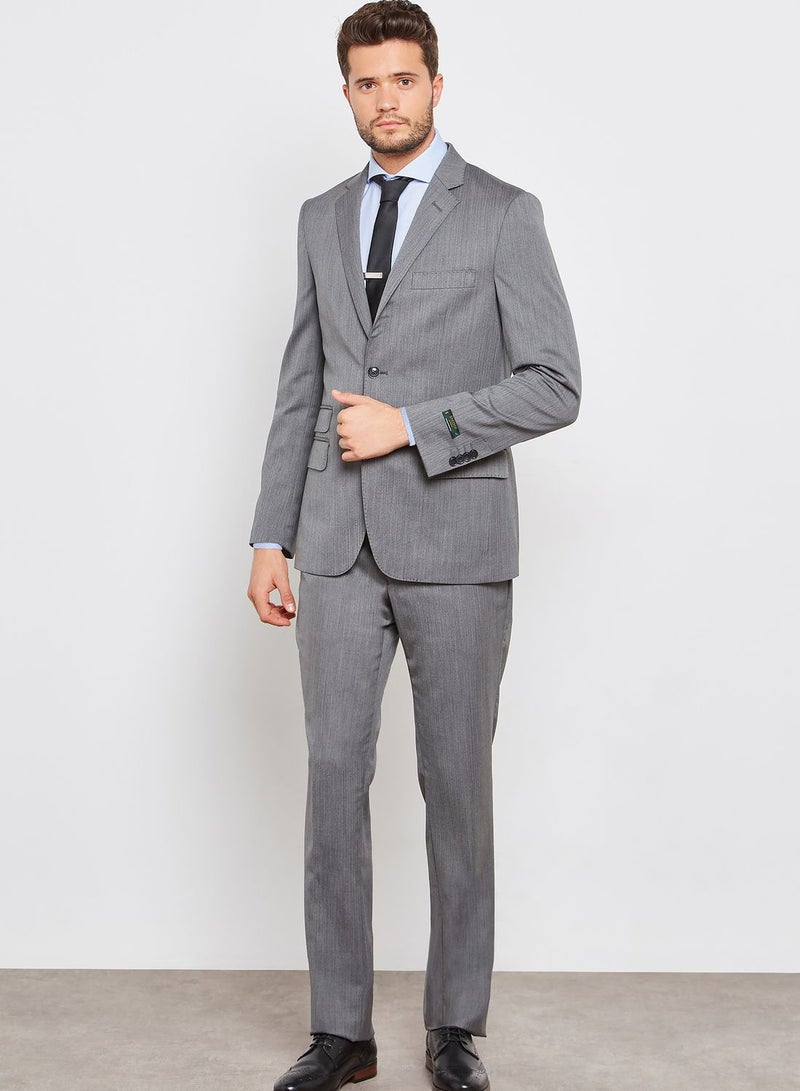 Herringbone Serge Slim Fit Suit