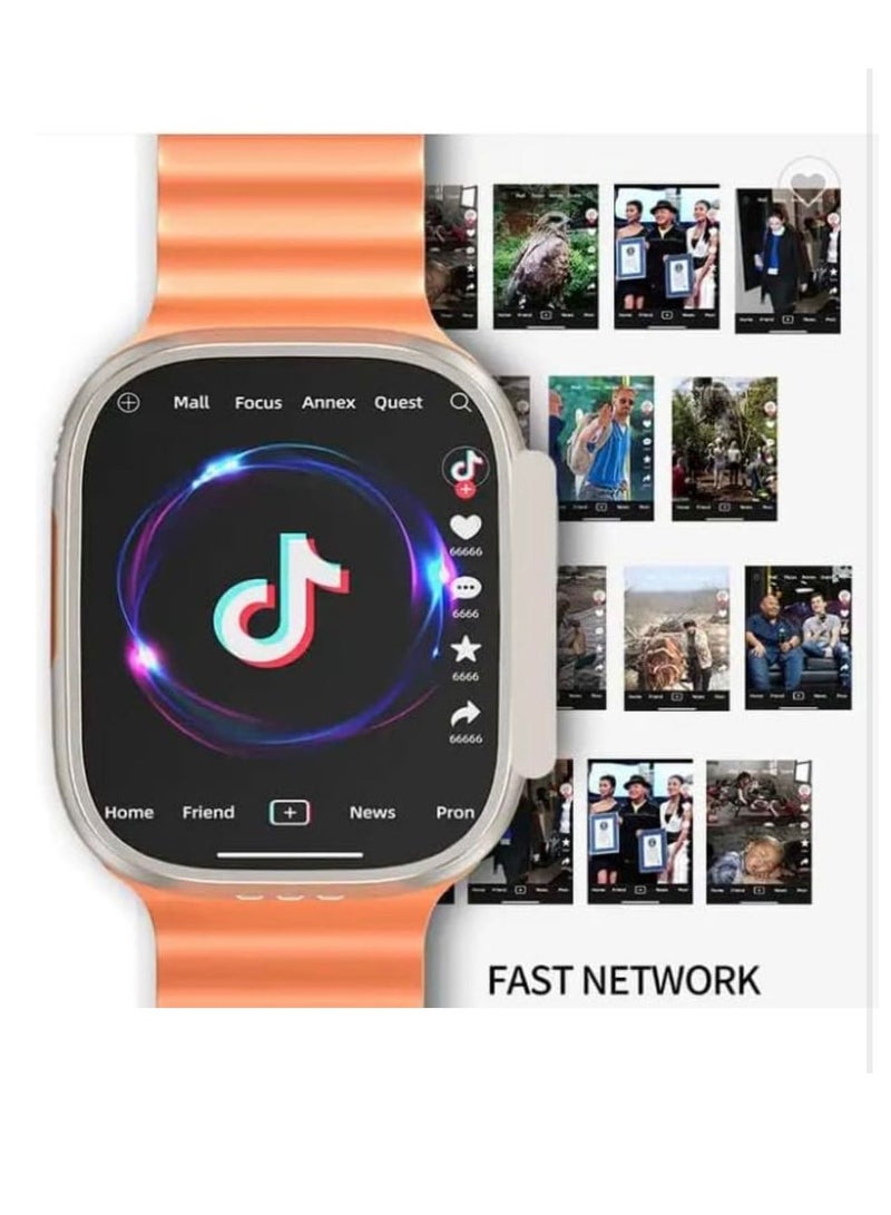 Android Smartwatch Ultra With Sim Card Slots Camera for Men and Women Wifi 5G Cellular GPS Position 64GB Rom 4GB Ram - Global Version