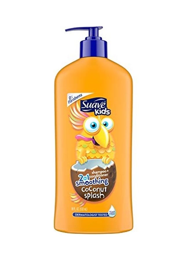 2-In-1 Smoothing Coconut Splash Shampoo With Conditioner Clear 532ml