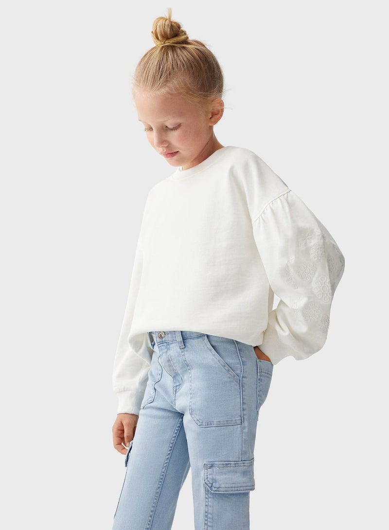 Kids Straight Fit Cargo Jeans
