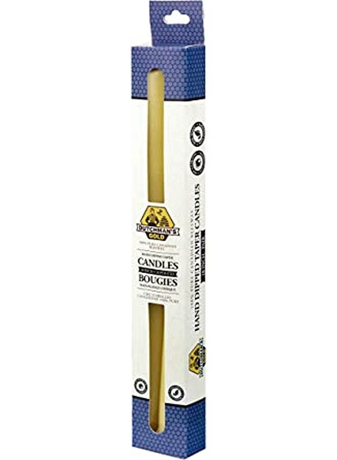 Premium Dutchman's Gold 10 Inch Hand Dipped Taper Candles – Perfect for Dining Tables, Weddings, Special Occasions, and Ambient Lighting