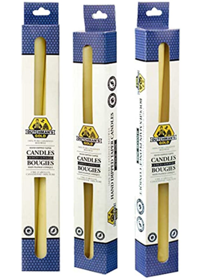 Premium Dutchman's Gold 10 Inch Hand Dipped Taper Candles – Perfect for Dining Tables, Weddings, Special Occasions, and Ambient Lighting