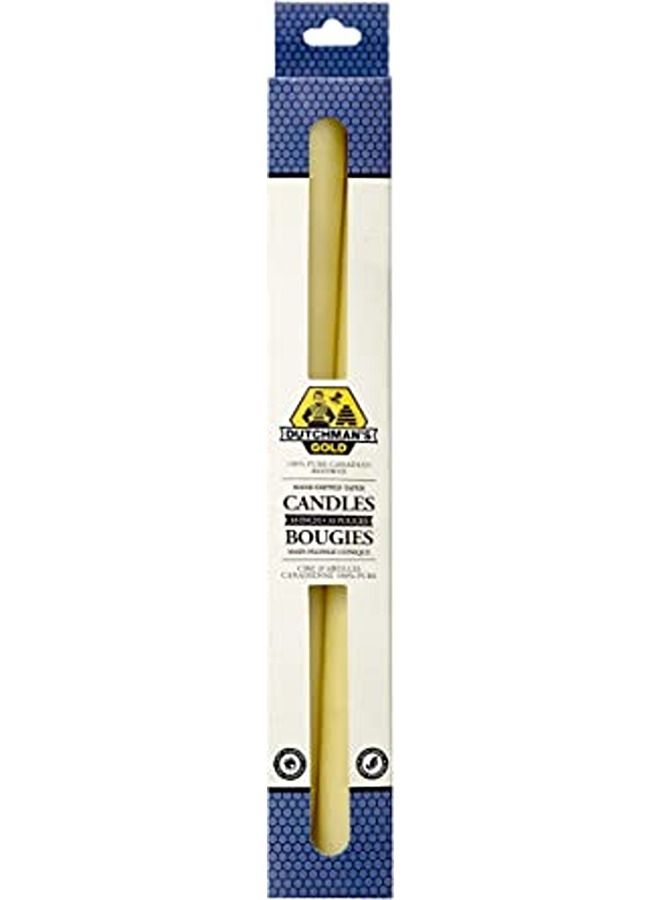 Premium Dutchman's Gold 10 Inch Hand Dipped Taper Candles – Perfect for Dining Tables, Weddings, Special Occasions, and Ambient Lighting