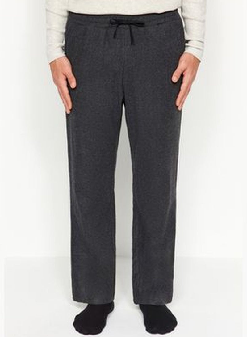 Men's Anthracite Comfortable Fit and Woven Pajama Bottoms.