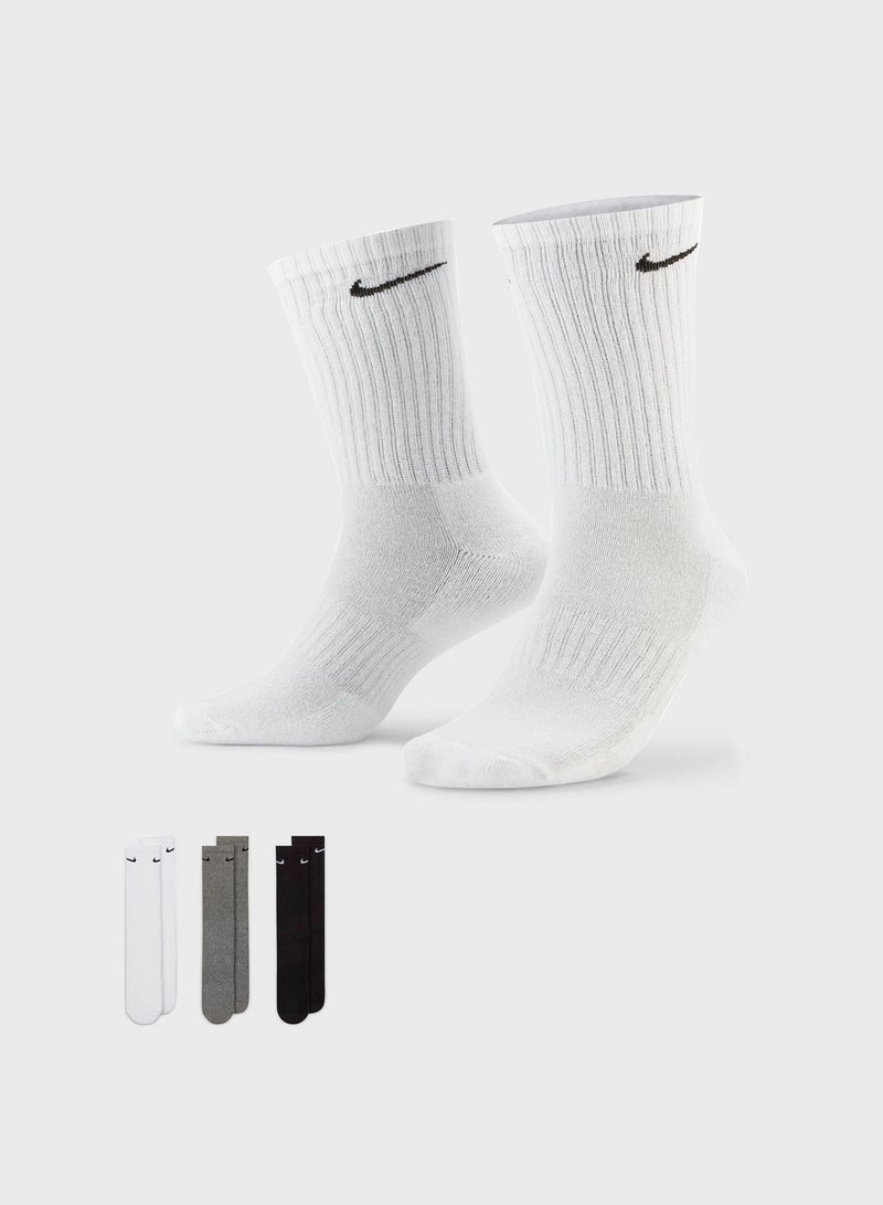 3 Pack Cushion Crew Socks