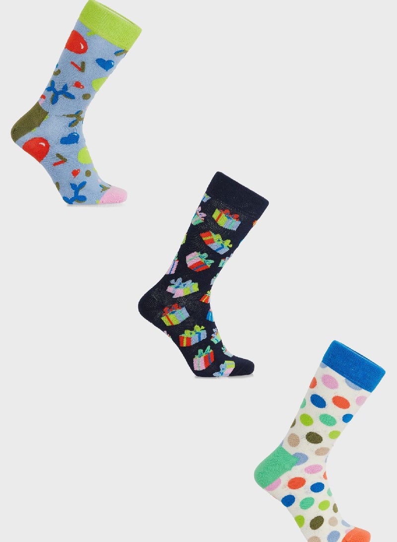 3 Pack Assorted Socks Gift Set