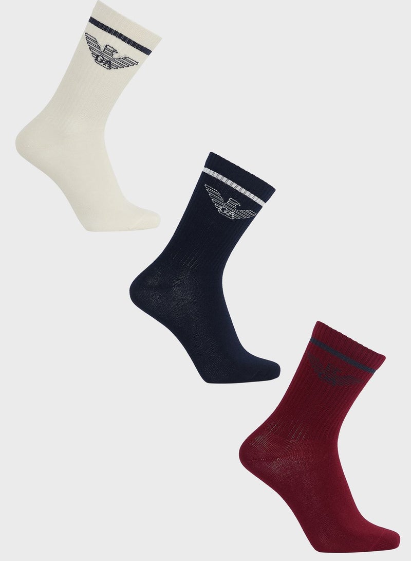 3 Pack Logo Ankle Socks