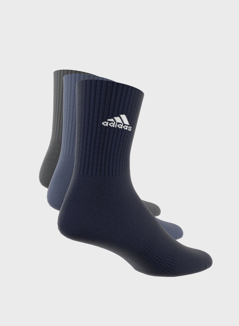 Cushioned Crew Socks 3 Pairs